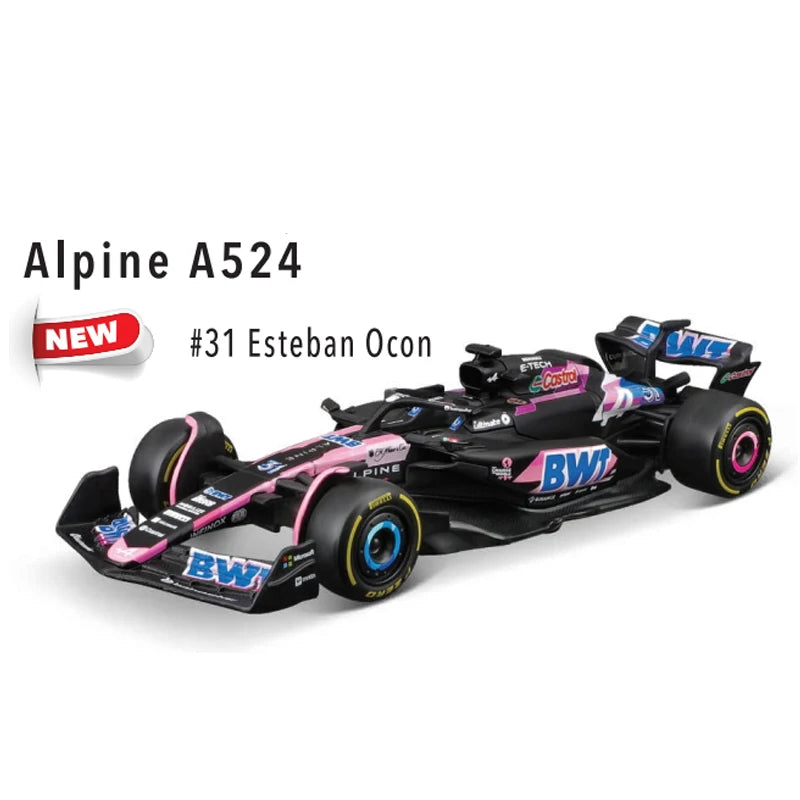 Bburago 1:43 – Esteban Ocon / Pierre Gasly  – BWT Alpine F1 team – 2024 Season