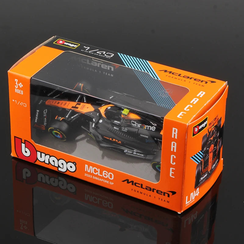 Bburago 1:43 – Oscar Piastri / Lando Norris – Mclaren Formula One Team – Silverstone 2023