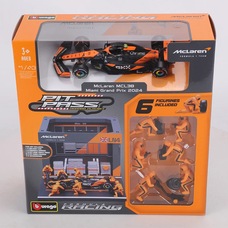 Bburago 1:43 – Pit Wall Set – Mclaren F1 Racing Team – 2024 Season